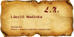 László Nadinka névjegykártya